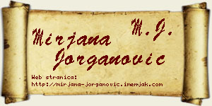 Mirjana Jorganović vizit kartica